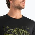 Férfi termoaktív pulóver icebreaker Merino 150 Tech Lite II Tee Alps 3D fekete 3