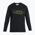 Férfi termoaktív pulóver icebreaker Merino 150 Tech Lite II Tee Alps 3D fekete 5