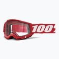 100% Accuri 2 Enduro MTB kerékpáros szemüveg neon/piros/tiszta 5