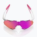Napszemüveg 100% Hypercraft XS matte white/pink/hiper vital pink mirror 3