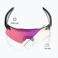 Napszemüveg 100% Aerocraft gloss black/purple mirror photochromic 3