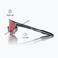 Napszemüveg 100% Hypercraft SQ gloss light grey/rose gold mirror photochromic 2