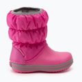 Crocs Winter Puff Kids electric pink/light grey gyerek hótaposó 2