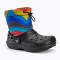 Crocs Classic bélelt Spray Dye Boot Gyerek hócsizma fekete/multi