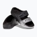 Crocs Classic Cozzzy Glitter szandál fekete/ezüst flip-flopok 3