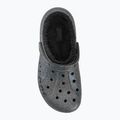 Női Crocs Baya Platform Lined Glitter Clog fekete aranyozott flip-flopok 6