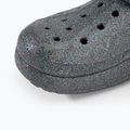 Női Crocs Baya Platform Lined Glitter Clog fekete aranyozott flip-flopok 8