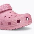 Crocs Classic Glitter Clog Gyermek flip-flop rózsaszín tweed csillogás 8