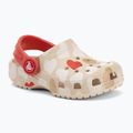Crocs Classic Heart Print Clog homokkő gyermek flip-flopok 2