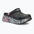 Női papucs SKECHERS JGoldcrown Max Cushioning Foamies Love True black