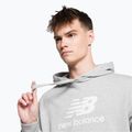 Férfi edzőpulóver New Balance Essentials Stacked Logo French Terry kapucnis pulóver szürke NBMT31537AG 4