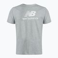 New Balance Essentials Stacked Logo Co szürke férfi edzőpóló NBMT31541AG 5