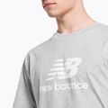 New Balance Essentials Stacked Logo Co szürke férfi edzőpóló NBMT31541AG 4