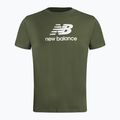 New Balance Essentials Stacked Logo Co férfi edzőpóló zöld NBMT31541DON 5