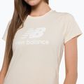 Női New Balance Essentials Stacked Logo Co T-shirt bézs NBWT31546 4