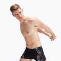 Férfi Speedo Tech Print úszónadrág fekete/narancssárga 5
