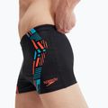 Férfi Speedo Tech Print úszónadrág fekete/narancssárga 7