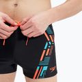 Férfi Speedo Tech Print úszónadrág fekete/narancssárga 8