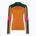 Női termoaktív pulóver Smartwool Merino Baselayer Colorblock 1/4 Zip Boxed marmalade heather 3