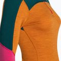 Női termoaktív pulóver Smartwool Merino Baselayer Colorblock 1/4 Zip Boxed marmalade heather 7