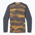 Férfi termoaktív pulóver Smartwool Merino 250 Baselayer Crew Boxed charcoal mtn scape 6