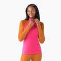 Női thermo hosszú ujjú Smartwool Classic Thermal Merino Baselayer 1/4 Zip Boxed power pink