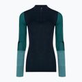 Női termoaktív pulóver Smartwool Intraknit Thermal Merino Baselayer Colorblock 1/4 Zip navy 3