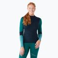 Női termoaktív pulóver Smartwool Intraknit Thermal Merino Baselayer Colorblock 1/4 Zip navy