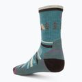 Női trekking zokni Smartwool Hike Light Cushion Under The Stars Crew kaskád zöld 2