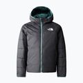 The North Face Reversible Perrito sötét zsálya eső terepszínű nyomtatás/fekete gyermek téli kabát 2