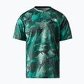 Férfi futópóló The North Face Sunriser SS lichen teal camo hímzéses nyomtatással