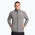 Férfi The North Face 100 Glacier Full Zip fleece pulóver közepes szürke szürke szürkefűz