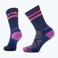 Női trekking zokni Smartwool Hike Light Cushion Tube Stripe Crew deep navy/power pink 6