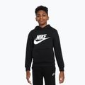 Gyermek Nike Club Fleece kapucnis pulóver fekete/fehér 5