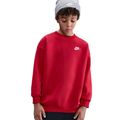 Nike Sportswear Club Fleece gyermek pulóver egyetemi piros/fehér 7