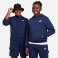 Nike Sportswear Club Fleece éjfekete tengerészkék-fehér gyermek pulóver 4