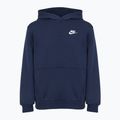 Nike Sportswear Club Fleece éjfekete tengerészkék-fehér gyermek pulóver