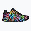 Női cipő SKECHERS JGoldcrown Uno Highlight Love black/multicolor 9