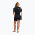 Női úszó neoprénruha ROXY 2.0 mm Swell Natural Back Zip SS Springsuit black floral 2
