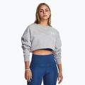 Under Armour női pulóver Icon Fleece Crew mod szürke light heather/fehér 6