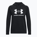 női pulóver Under Armour Rival Fleece Big Logo Hoody black/white 5