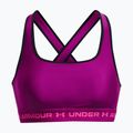 Under Armour Crossback Mid mystic magenta/ezüst rózsaszín fitneszmelltartó 5