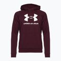 Férfi Under Armour Rival Fleece Logo HD kapucnis pulóver sötétbordó/fehér 4