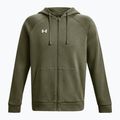 Férfi kapucnis cipzáras pulóver Under Armour Rival Fleece FZ Hoodie navy DD green/white 5