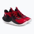 Under Armour Jet'23 piros/fekete/fehér kosárlabda cipő 4