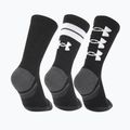 edzőzokni  Under Armour Perf Tech Nov Crew 3P black/black/white 2