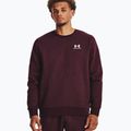 Férfi Under Armour Essential Fleece Crew melegítőfelső sötétbordó/fehér