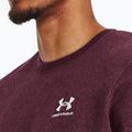 Férfi Under Armour Essential Fleece Crew melegítőfelső sötétbordó/fehér 3