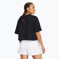 női edzőpóló Under Armour Campus Boxy Crop black/white 2