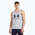 Under Armour Sportstyle Logo steel light heather/fekete férfi tank top